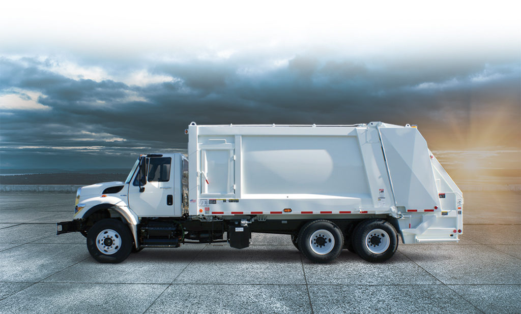 Big Truck Rental’s Rear-Loader Garbage Truck Rental Detail.