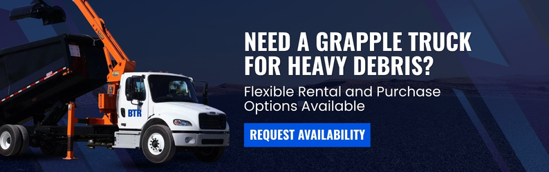 Grapple garbage truck