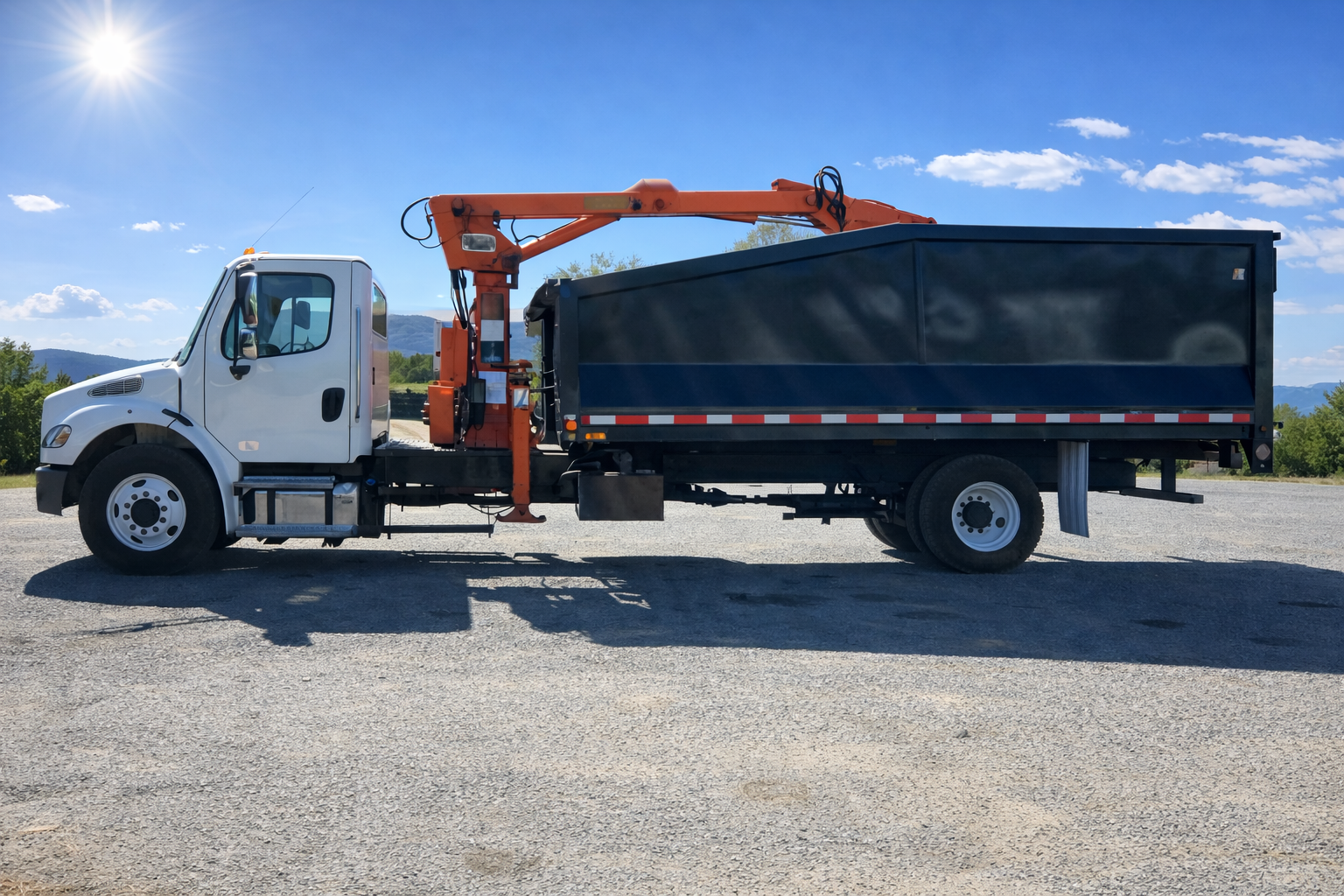 2023 Freightliner M2 106 Petersen TL3 Base Loader 30 Yd Cummins B6.7 Grapple Truck