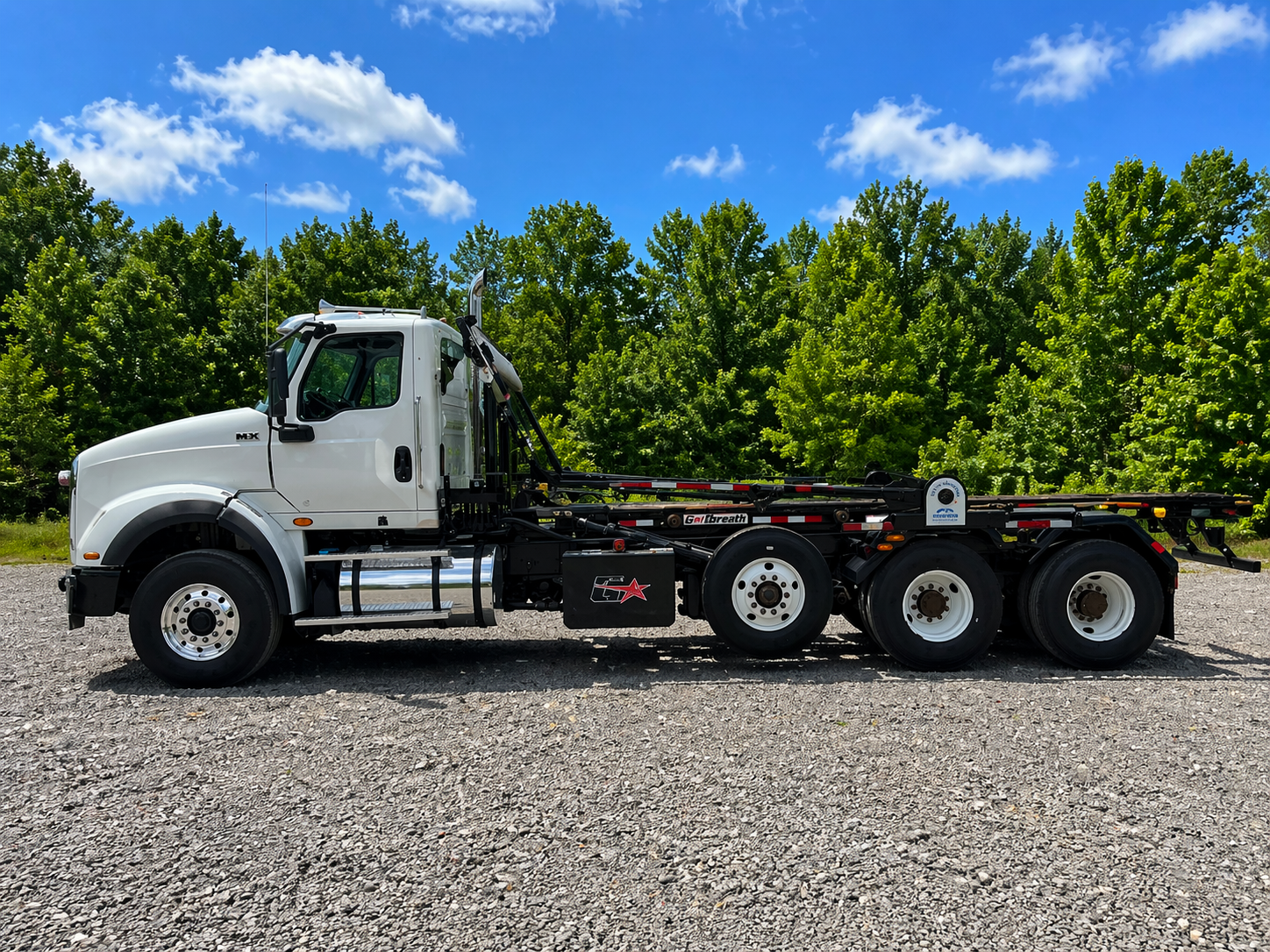 2024 International HX620 Galbreath U5-OR-174 60k lb 35.5" Rails Cummins X15 Roll Off
