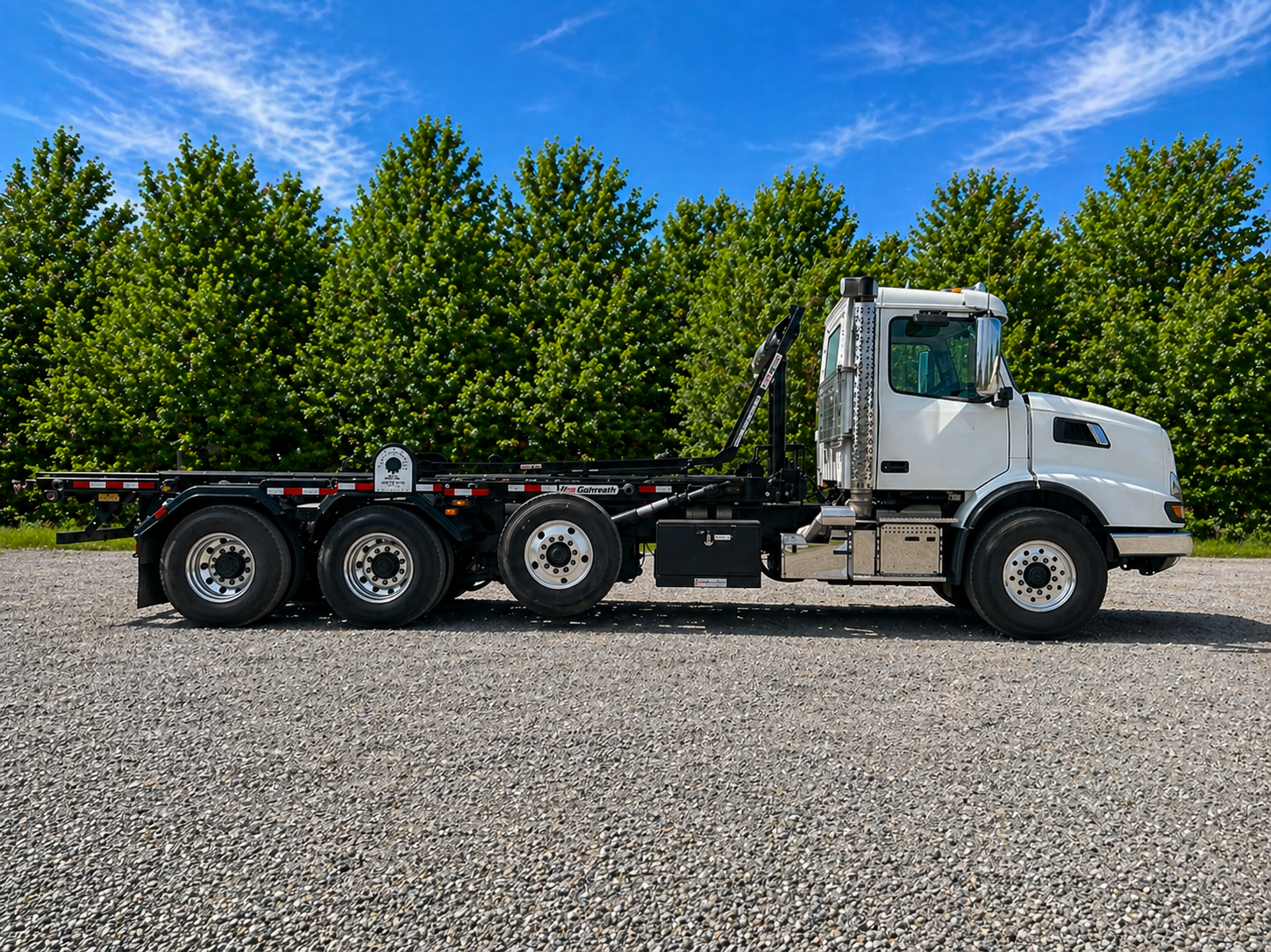2024 Volvo VHD64B300 Galbreath U5-OR-174 60k lb 35.5" Rails Volvo DD13 Roll Off